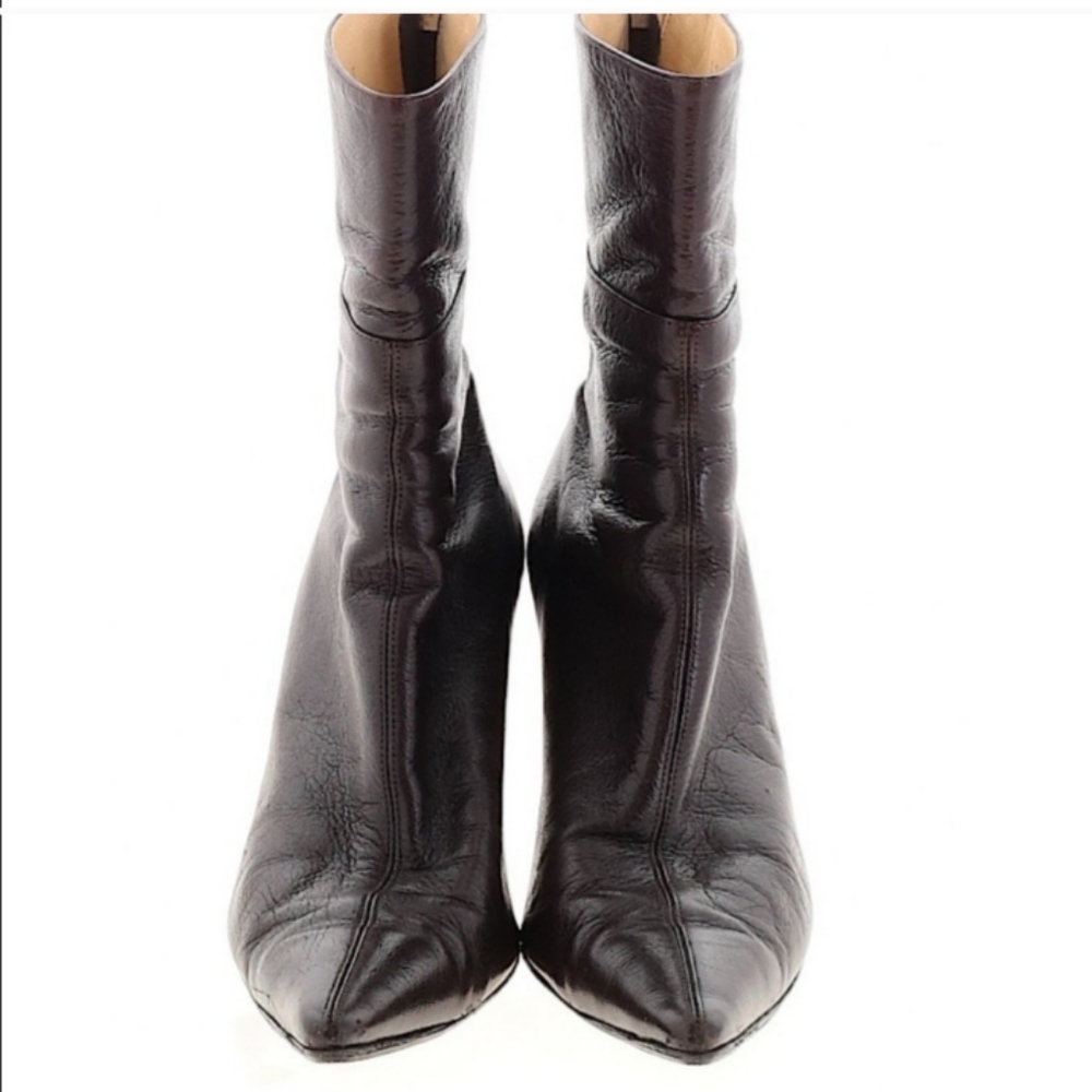 Gucci chocolate brown leather authentic Gucci booties